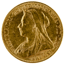 1893-1901 Gold Full Sovereign (Victoria, Old Head)