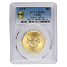 2019 1oz Canadian Maple Leaf Gold Coin | PCGS MS68