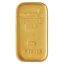 500g Cast Gold Bar | Umicore 